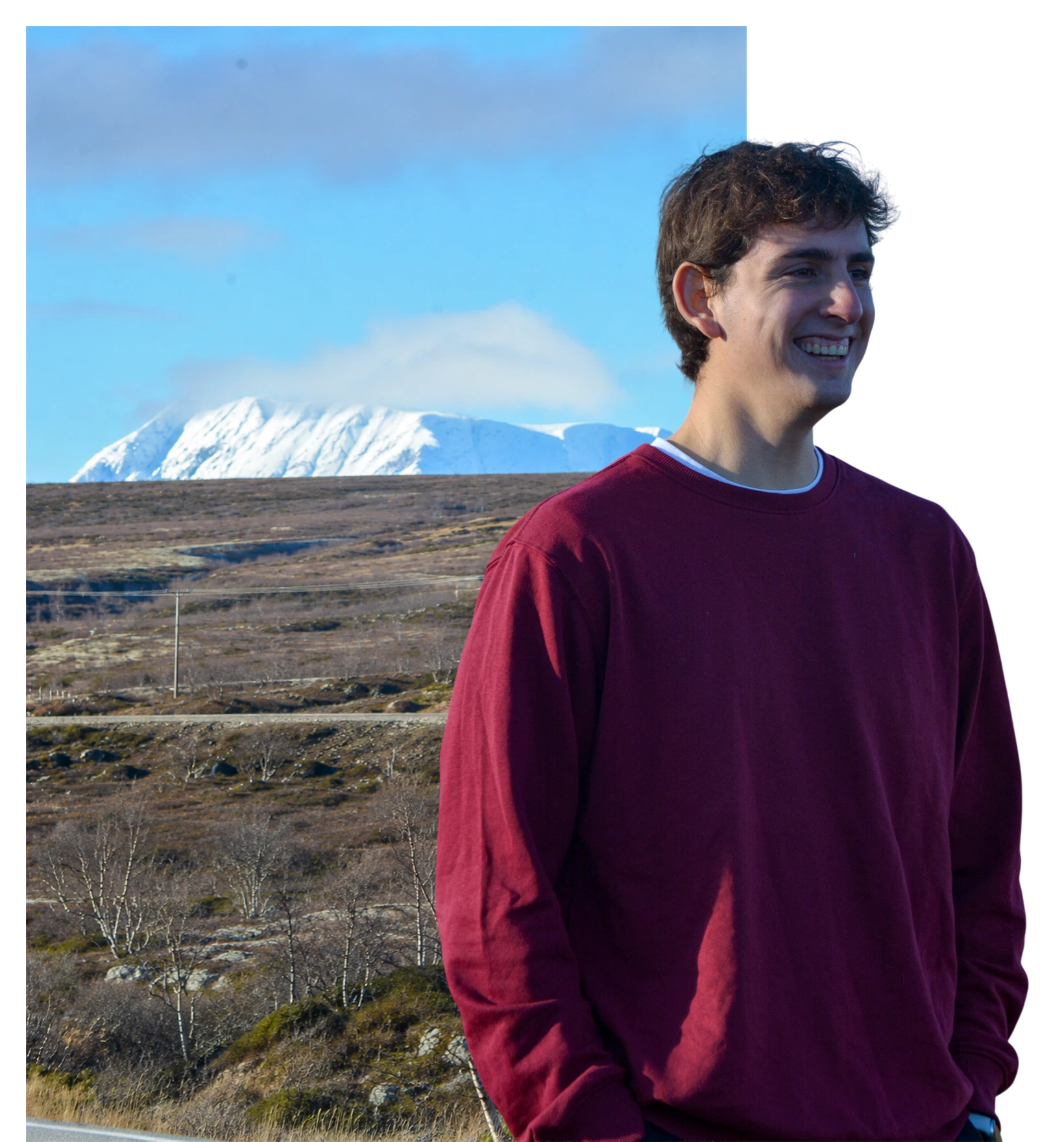 Profile image with mountain background