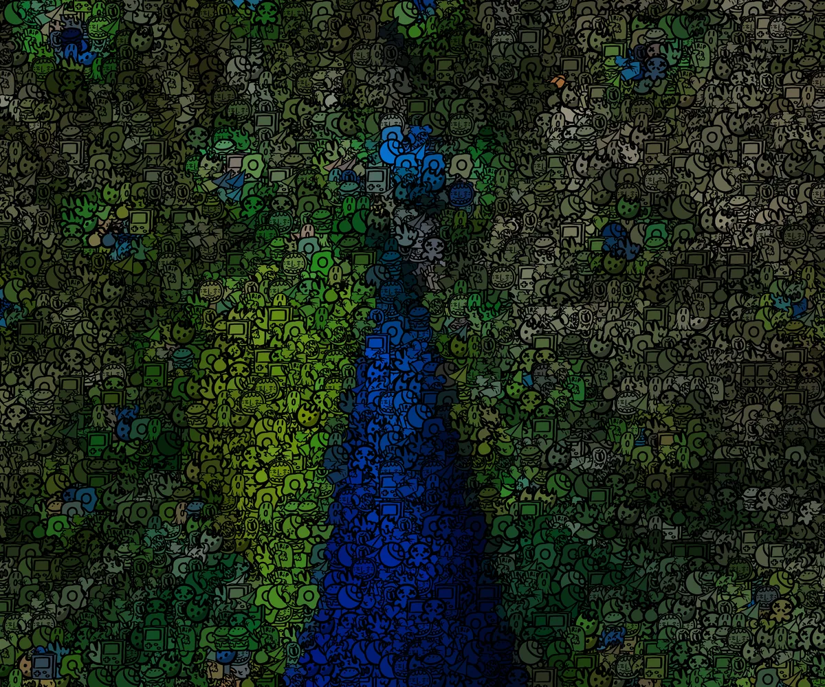 Doodled peacock image used for doodleIt