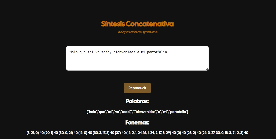 Interactive concatenative speech synthesis demo